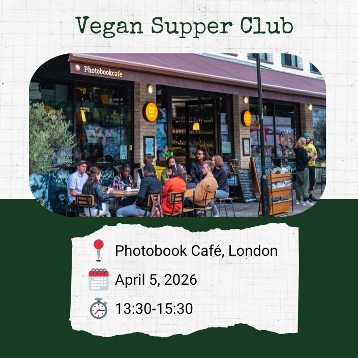 poster for Vegan supper club event hosted by LVN on April 05, 2026
