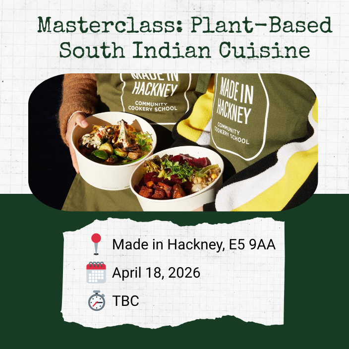 Poster for April 18 Masterclass at Made in Hackney London