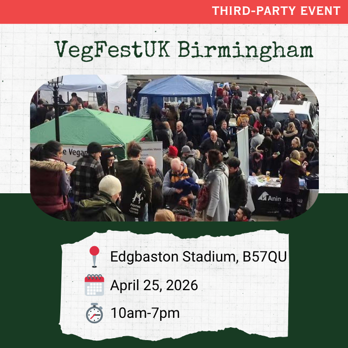 Poster for VegFest Birmingham on April 26, 2026