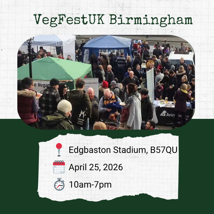 Poster for VegFest Birmingham on April 26, 2026