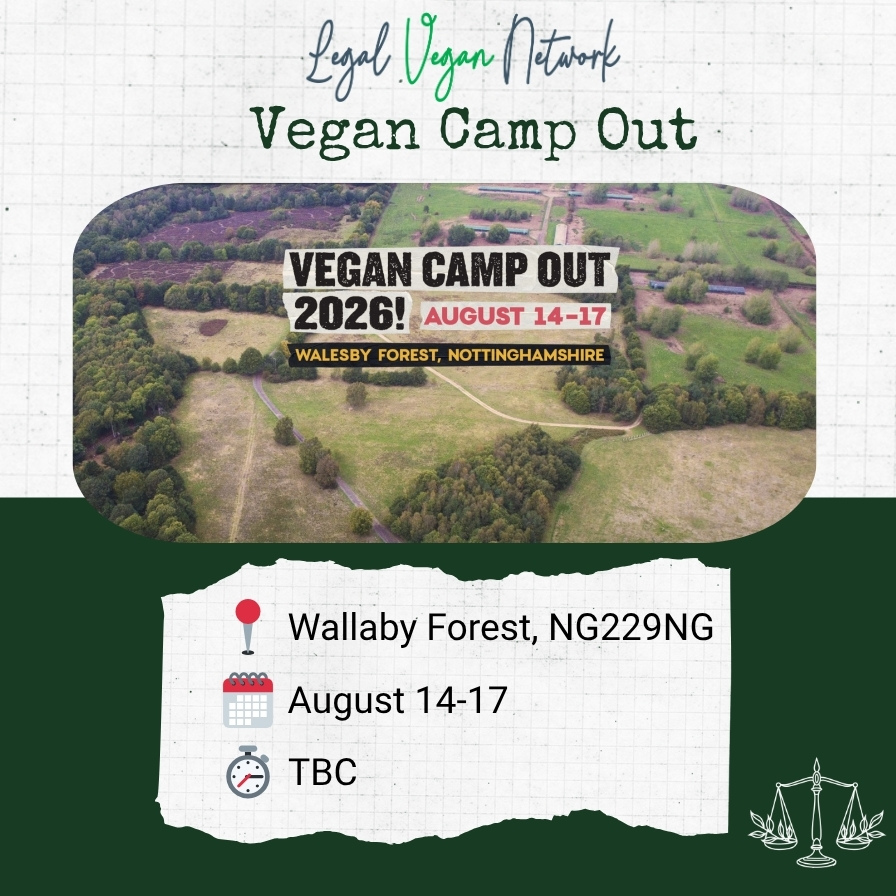 Poster for August 14-17, Vegan Camp Out