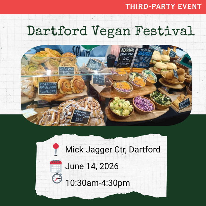 Poster for June 14, Dartford Vegan Festival