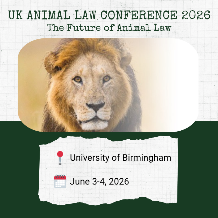 Poster for UK Animal Law, June 3-4 2026